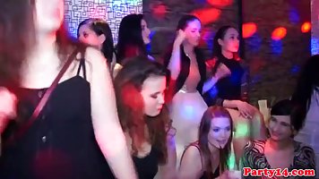 Euro girls are having group sex during a private party, in a...